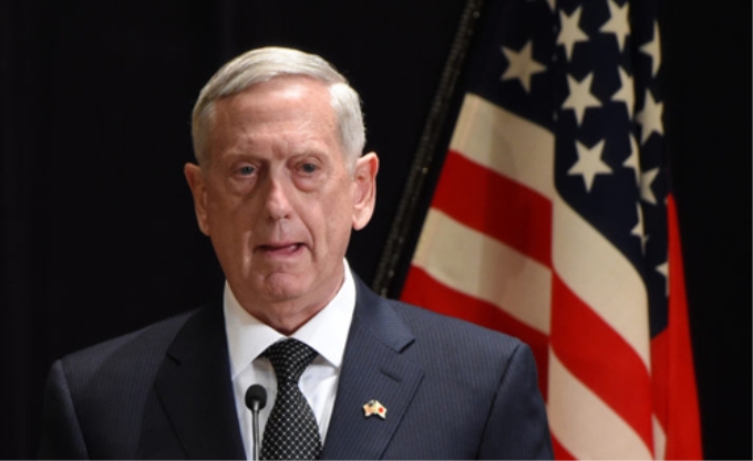 Bộ trưởng Quốc phòng Mỹ Jim Mattis. Ảnh: AFP.